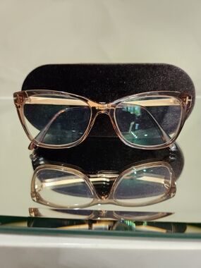Tom Ford  Light Brown Women's Fashion Eyeglass Frames TF535-045-54 With Case